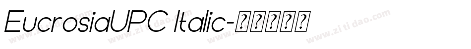EucrosiaUPC Italic字体转换